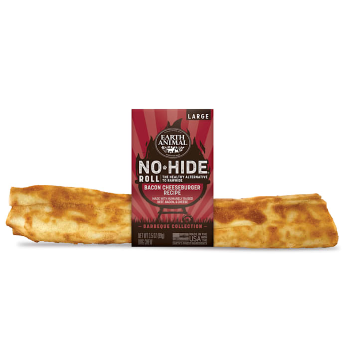 Earth Animal NoHide Chew BBQ Bacon Cheeseburger Large Dog Treat