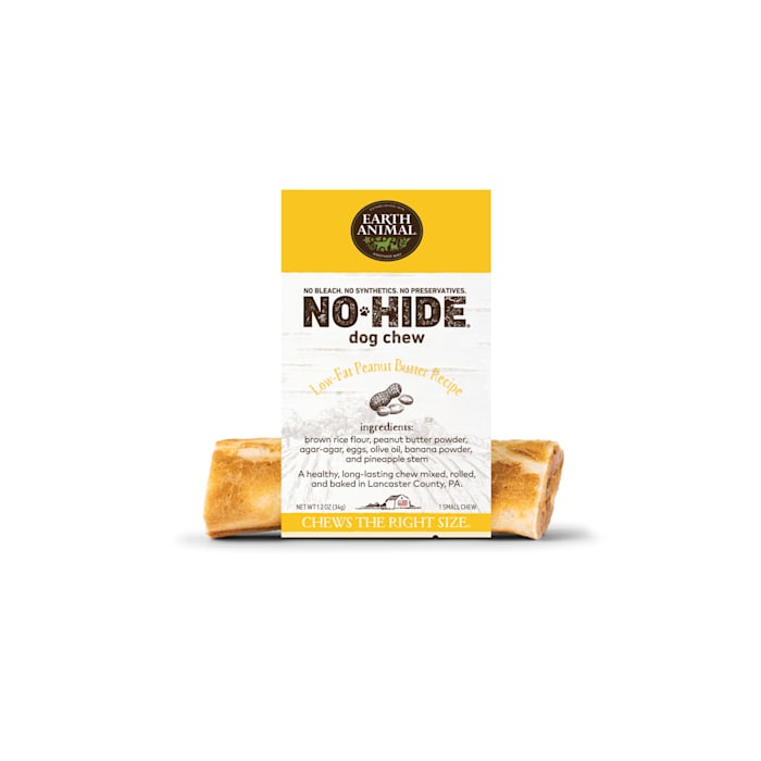 Earth Animal No-Hide Peanut Butter Dog Chew - 4 inch, Small, Rawhide Alternative