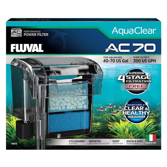 Fluval AquaClear AC70 Power Filter - For 40-70 Gallon Aquariums