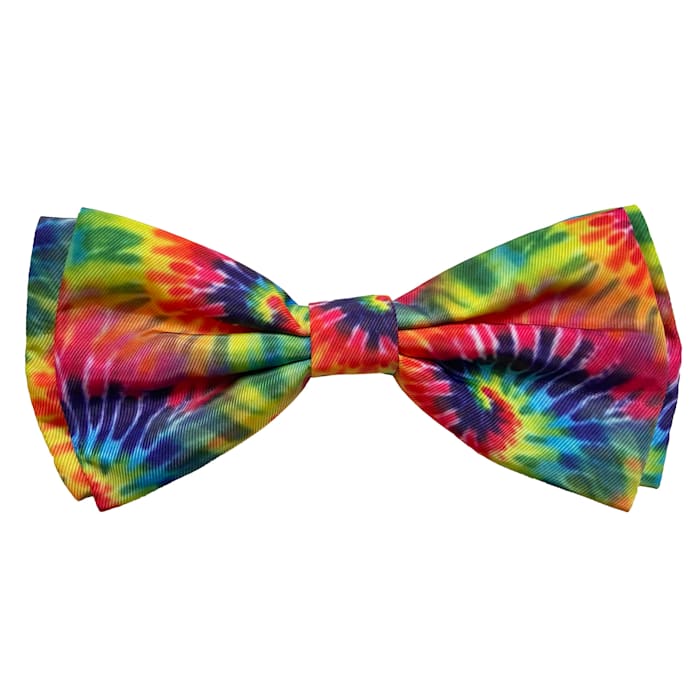 Huxley & Kent Woodstock Tie Dye Bow Tie for Pets - Large Dog & Cat Collar Attachment