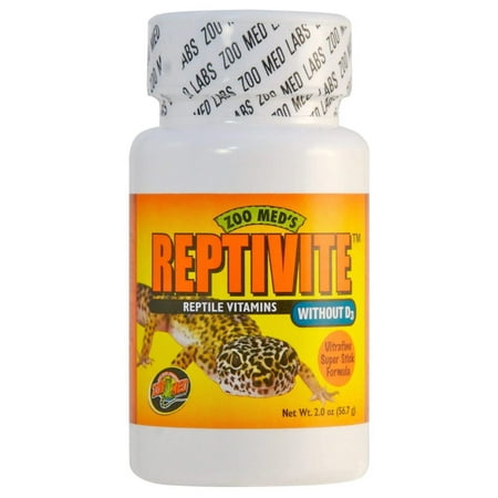 Zoo Med Reptivite Without D3 Reptile Vitamin Calcium Powd...