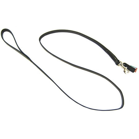 Circle T Oak Tanned Leather Dog Leash - Black - 1" x 6'