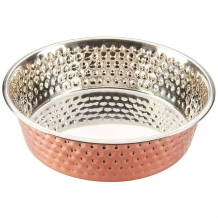 Ethical Pet/SPOT Honeycomb Non-Skid Stainless Steel Dog Bowl, Copper Finish, 3 Qt