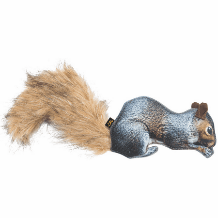 Browning Squirrel Dog Toy - Fabric Chew Toy with Squeaker - Durable & Washable, 12 inch