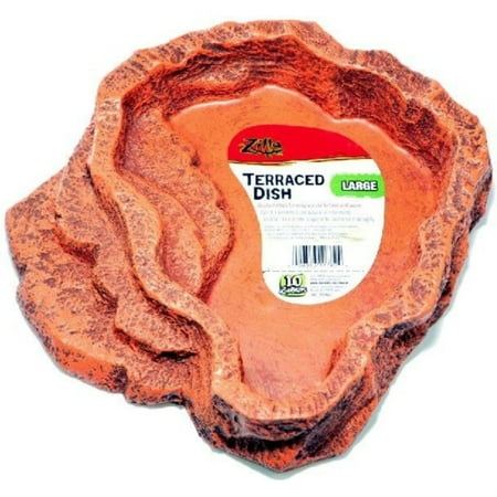 Zilla Terraced Dish Large Reptile Food and Water Bowl