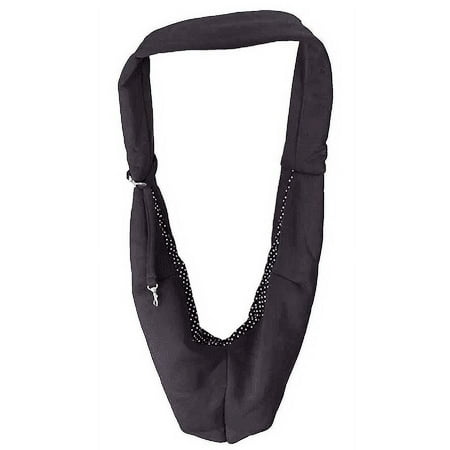 Dogline Pet Sling Carrier - Black - Small Dog & Cat Sling - Lightweight & Travel Friendly
