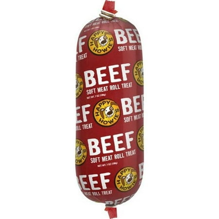 Happy Howie's Beef Roll Dog Treat - 12 oz Soft & Chewy, High Protein, Natural Ingredients