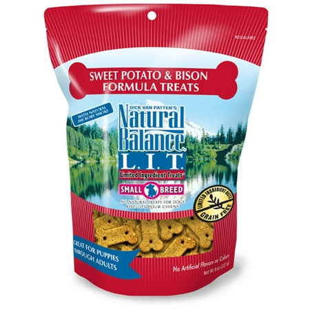 Natural Balance L.I.T. Limited Ingredient Dog Treats, Sweet Potato & Bison, Small Breed, 8 oz