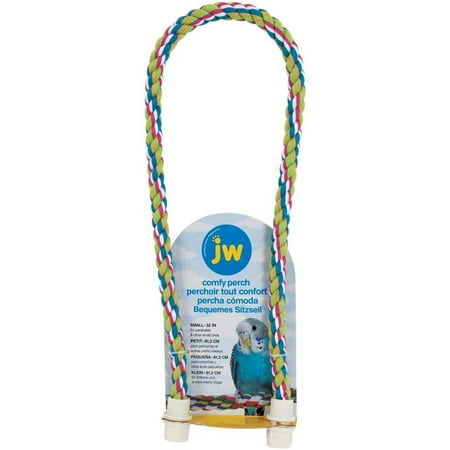 JW Pet Comfy Perch - Small, 21-Inch Bird Rope Perch
