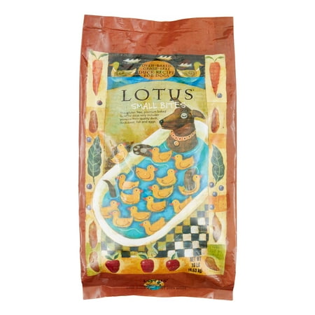 Lotus Dog Adult Small Bite Duck 10lb, Grain-Free Oven-Baked Kibble