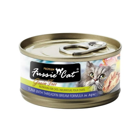 Fussie Cat Premium Tuna with Threadfin Bream in Aspic Grain-Free Wet Cat Food, 2.82 oz Can