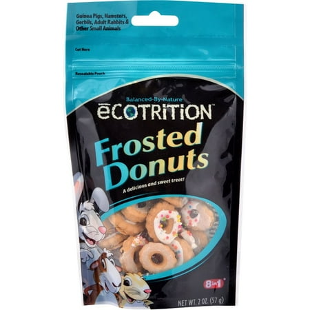Ecotrition Frosted Pet Donut Treats for Small Animals