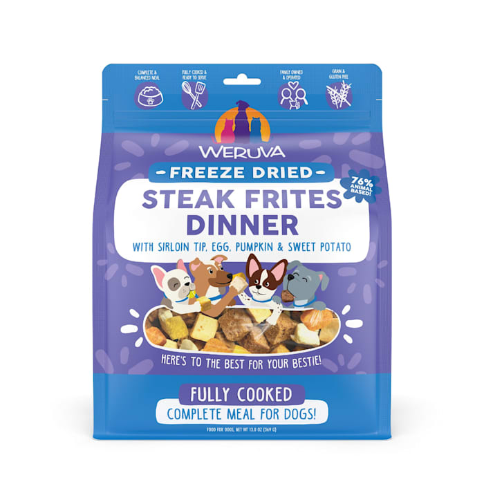Weruva Freeze-Dried Steak Frites Dog Food 13 oz