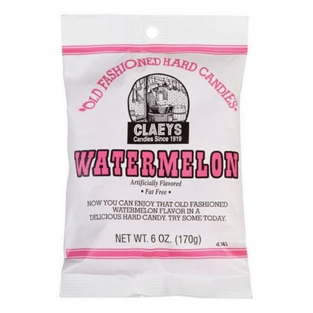 Claeys Old Fashioned Watermelon Hard Candy Drops - 6 oz Bag