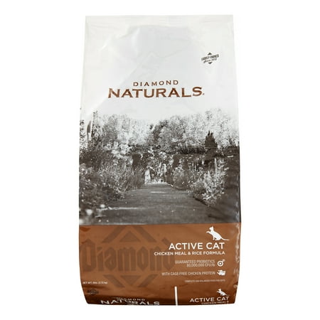 Diamond Naturals Active Cat Chicken & Rice Formula, 6 lb Dry Food