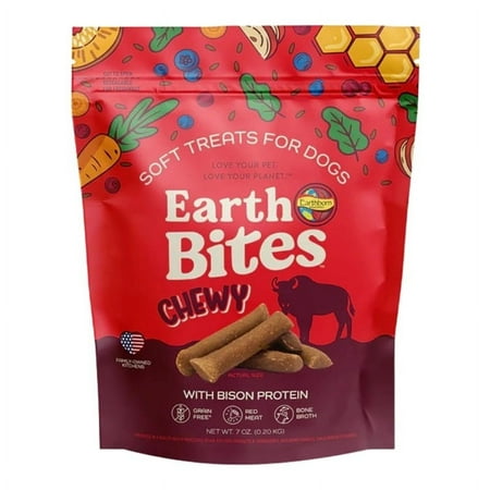 Earthborn Holistic EarthBites Chewy Grain-Free Bison Dog Treats, 7 oz