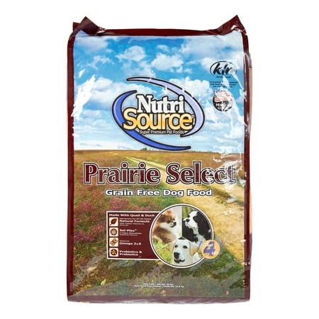 NutriSource Grain-Free Prairie Select Dry Dog Food - Quail Recipe - 30 lb Bag