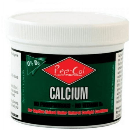 Rep-Cal Calcium Ultrafine Powder, No D3, Phosphorus-Free Reptile Supplement, 3.3 oz