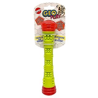 Spot Geo Play Light & Sound Stick Dog Toy - 9 Inch, Assorted Colors, Squeaky, Light-Up Fetch Toy