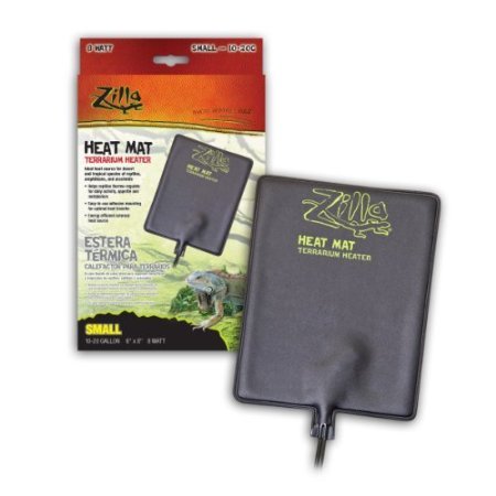 Zilla Heat Mat Terrarium Heater - Small, 6x8", 8W - 10-20 Gallon Tank Pad