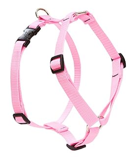 LupinePet Basics 3/4" Pink 14-24" Adjustable Roman Dog Ha...