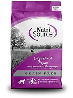 NutriSource Grain-Free Large Breed Puppy Food - Turkey, Whitefish & Menhaden Fish Meal - 15 lb Bag