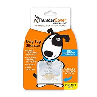 ThunderCover Dog Tag Silencer - Standard Size, Clear Silicone