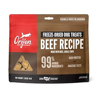 ORIJEN Freeze Dried Dog Treats - Ranch Raised Angus Beef, 3.25 oz - Grain-Free, High Protein