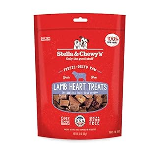 Stella & Chewy's Freeze-Dried Raw Lamb Heart Dog Treats, 3 oz