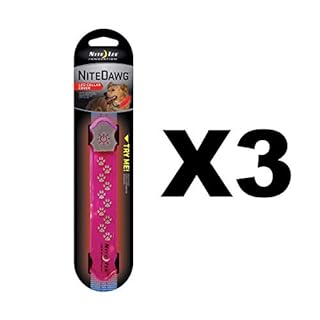 Nite Ize Nite Dawg LED Dog Collar Cover - Pink - Light Up Safety Collar
