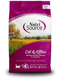 NutriSource Chicken & Rice Cat & Kitten Food - All Life Stages, 6.6 lb Bag