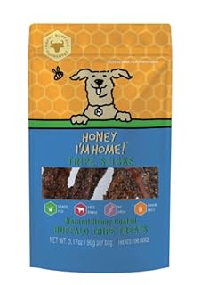 Honey I'm Home Buffalo Tripe Sticks Dog Treats - 3.17 oz, Natural Chews