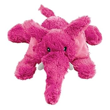 KONG Cozie Elmer Elephant Dog Toy - Medium Plush Squeaky Toy