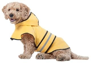 Fashion Pet Rainy Days Slicker Yellow Dog Raincoat - Large, Reflective