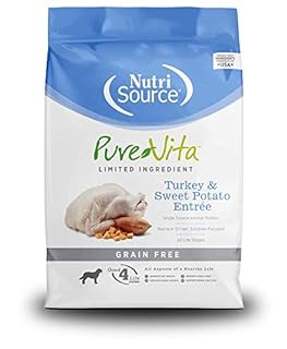 NutriSource Pure Vita Grain-Free Turkey & Sweet Potato Dry Dog Food, 25 lb Bag