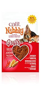 Catit Nibbly Grills Cat Treats, Chicken & Lobster Flavor, 1oz Grain-Free Cat Snack
