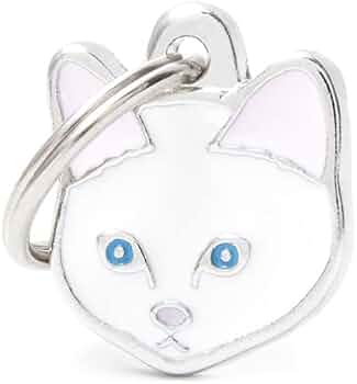 MyFamily Friends Cat ID Tag - White European Shorthair Cat Breed Pet Tag