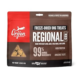 ORIJEN Freeze Dried Dog Treats Regional Red - Grain Free, High Protein, 3.25 oz