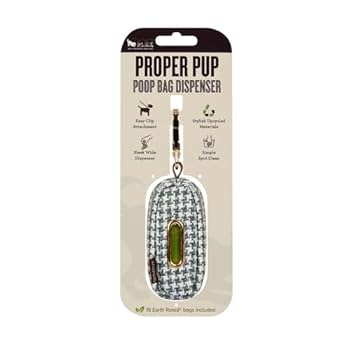 P.L.A.Y. Proper Pup Poop Bag Dispenser - Houndstooth Blue/White