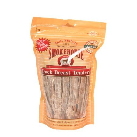 Smokehouse Duck Breast Tenders Dog Treats - 100% Natural, 8 oz Pouch