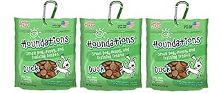 Loving Pets Houndations Duck Training Treats - Grain Free, USA Made, 4 oz