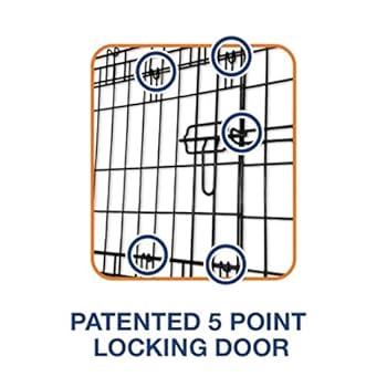 Precision Pet Provalue 42-Inch Two-Door Wire Dog Crate - Model 5000, Black, For Dogs 70-90 lbs