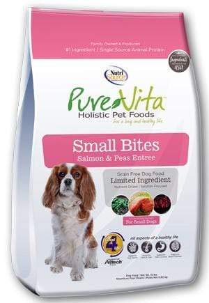 NutriSource PureVita Small Bites Grain-Free Salmon & Peas Dog Food, 5 lb