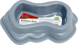 Zilla Durable Dish - Reptile Terrarium Accessory - Gray - Medium
