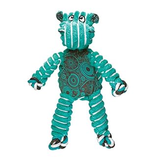 KONG Floppy Knots Hippo Dog Toy - Medium/Large - Knotted Rope & Squeaker