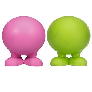 JW Pet Good Cuz Dog Toy - Medium - Rubber Squeaky Ball with Feet (Assorted Colors)