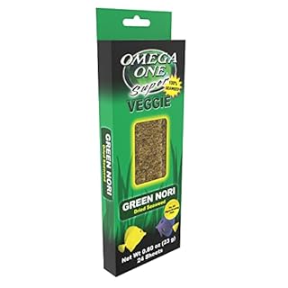 Omega One Green Seaweed - 24 Sheets - 0.8 oz - Fish Food - Veggie Algae Nori
