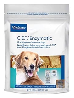 Virbac C.E.T. Enzymatic Oral Hygiene Chews, Extra Large Dogs, 30 Chews (3 Pack)