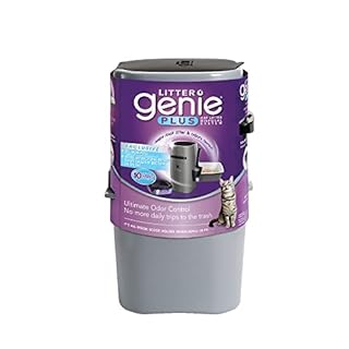 Litter Genie Plus Cat Litter Disposal System - Silver Pail for Odor Control