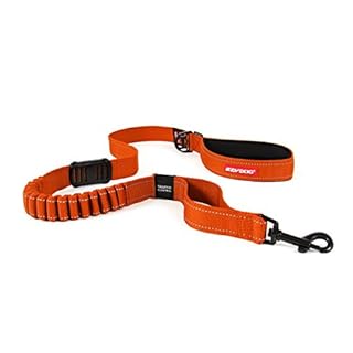 EzyDog Zero Shock Leash - 48 inch Orange Shock Absorbing Bungee Dog Leash